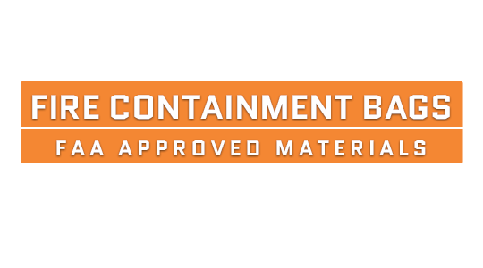 Fire Containment Bags for Electronics Text Image