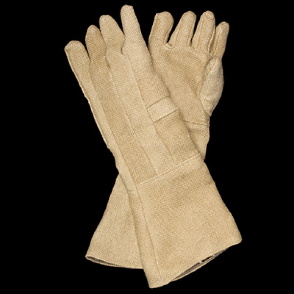 Aramid-blend high heat gloves w/ aluminized Kevlar back, 35 oz. Zetex Plus  palm, 14